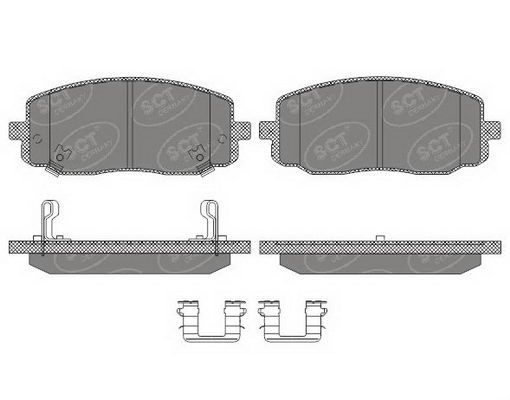 SCT GERMANY Комплект тормозных колодок, дисковый тормоз SP 617 PR
